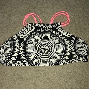 High Neck Strappy Back Bikini Top